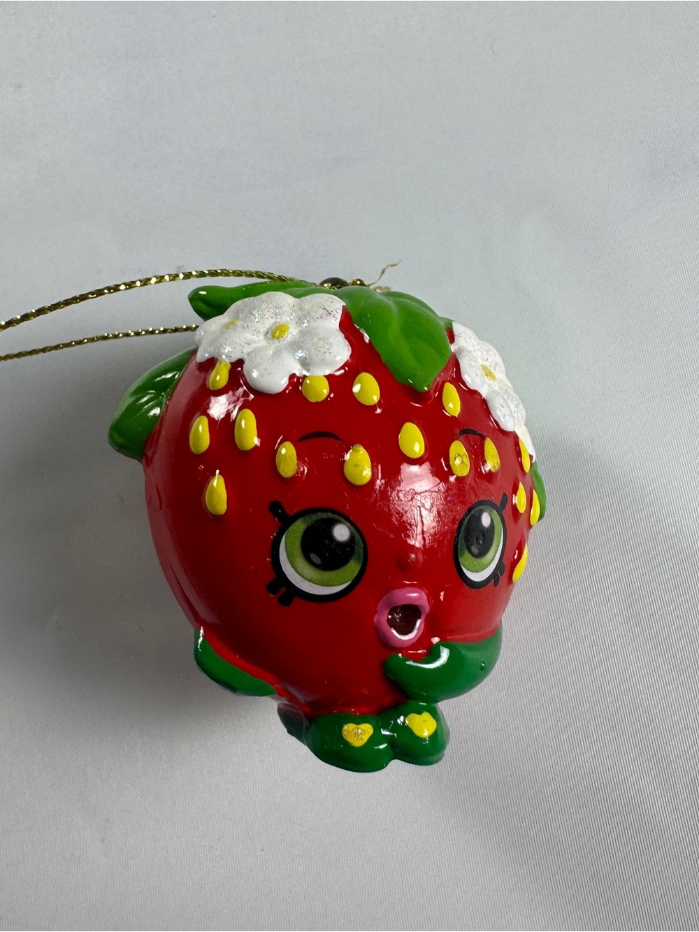 ✨ Shopkins STRAWBERRY KISS Christmas Ornament - Pristine ✨